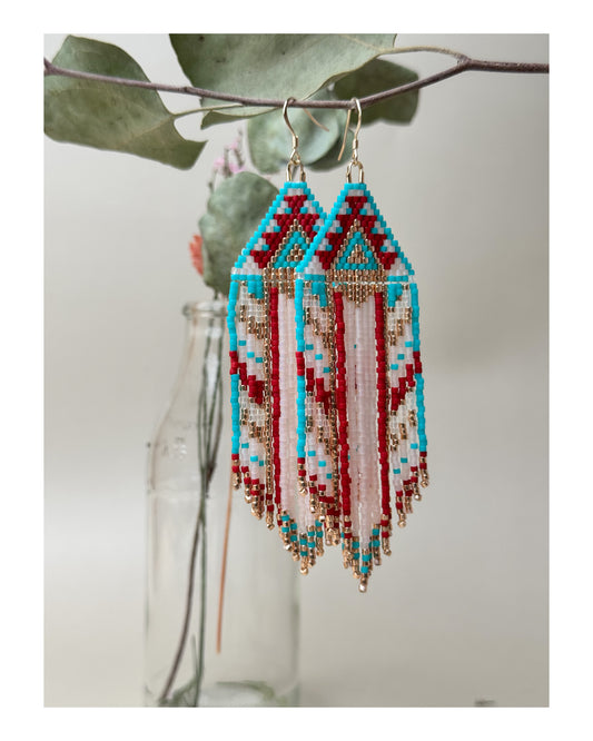 Aztec Pink Mist Fringe